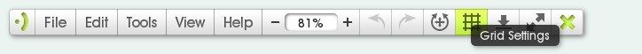 Find the Grid shortcut in the menu bar