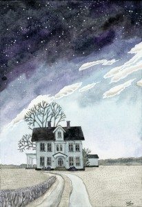 "House under the Starry Skies" by Yuliyart.blogspot.com