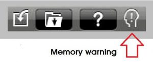 ipad memory warning artrage