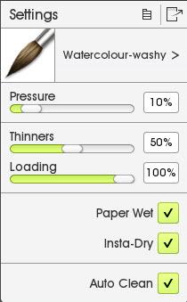 Watercolor Brush Settings in ArtRage 5