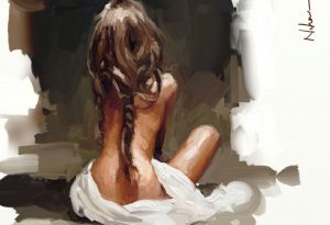 ArtRage 1 Figure Study of a seated girl by Nihar Das