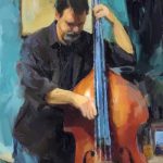 Brett On Bass 72 ArtRage iPad artist Dean Scott Waters