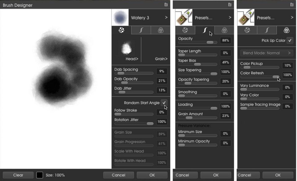 BrushDesigner3 metallic ArtRage 5 tutorial by Boxy Sav Scatola