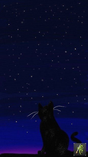 Cat and Stars ArtRage Oil Painter Free Art