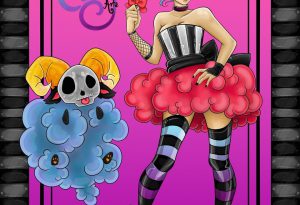 Cotton Candy Skeleton by Sour Candy Arts