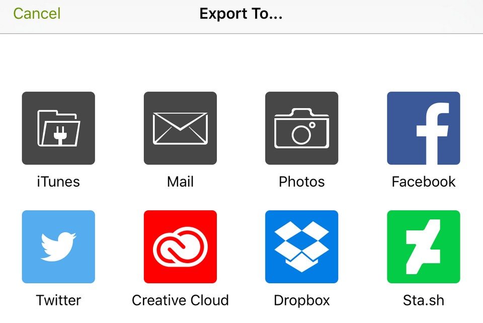 Export to email and other apps ArtRage for iPad 2.0