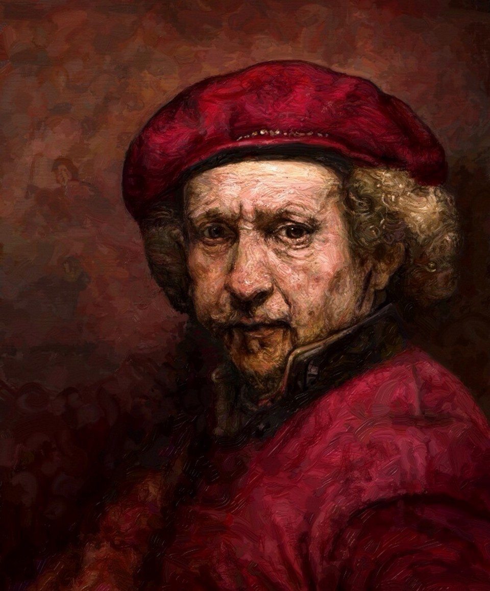 Rembrandt van Rijn, "Self-Portrait," by Edward Ofosu