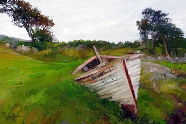 Galway Hooker 72 ArtRage iPad artist Dean Scott Waters