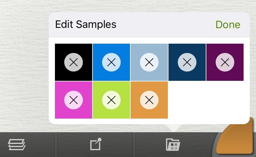 Color samples editing ArtRage for iPad 2.0