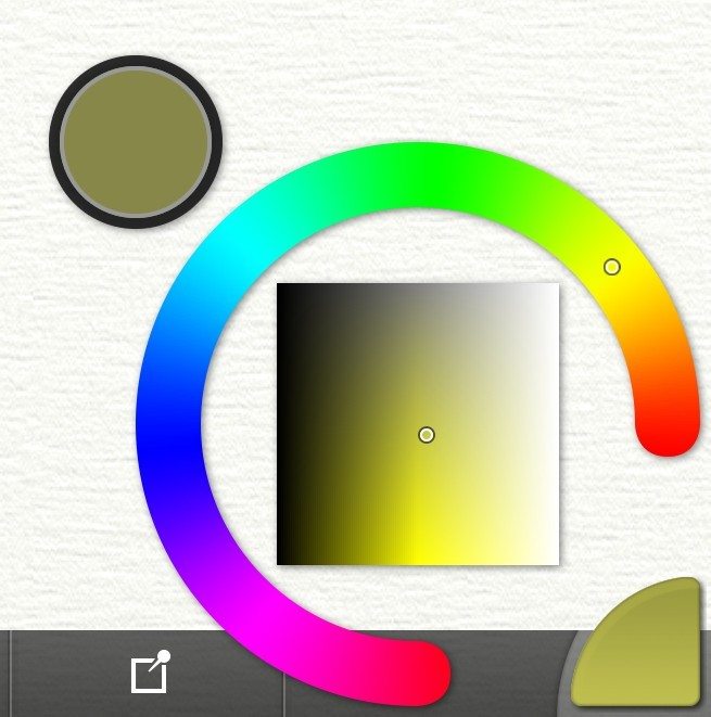 Tap and drag Color Picker ArtRage for iPad 2.0