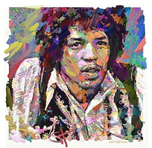 Jimi 3  ArtRage iPad artist Dean Scott Waters