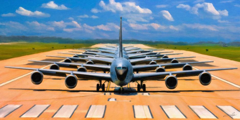 KC-135R Elephant Walk-painting-small Dale Jackson Strato Art ArtRage Artist