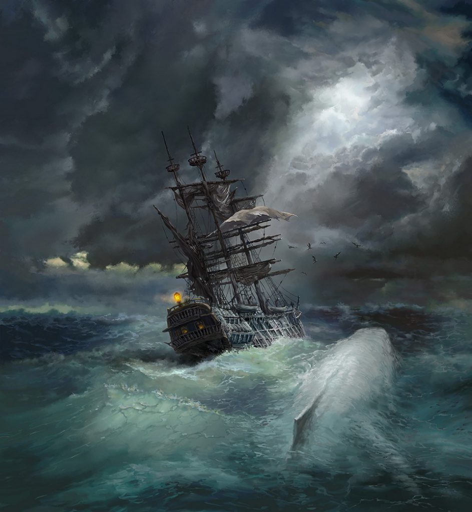 Moby Dick illustration by Sergey Shikin