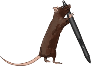 Oil Brush Mouse with stylus