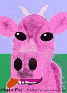 Pink Cow by Megan Fry