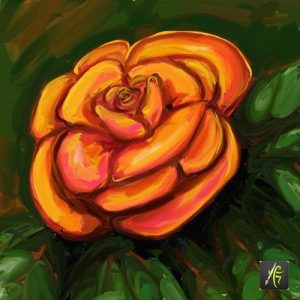 A rose painted in ArtRage Oil Painter Free