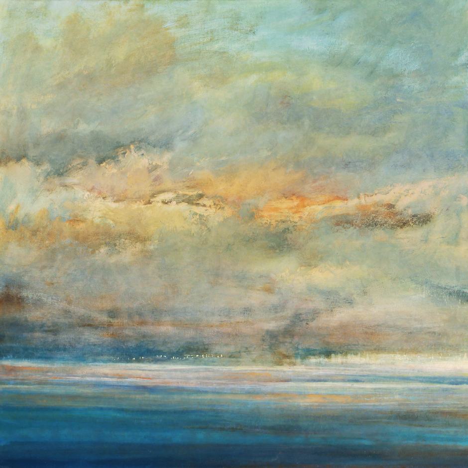 Sunset Over The Sea 20x20 Brian Coffey Featured ArtRage Artist