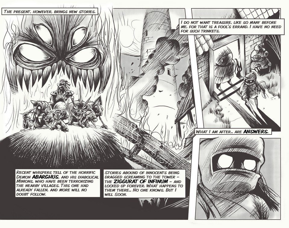 Super House of Dead Ninjas story comic (promotional art, Adult Swim Games) (1) by Jon Davies