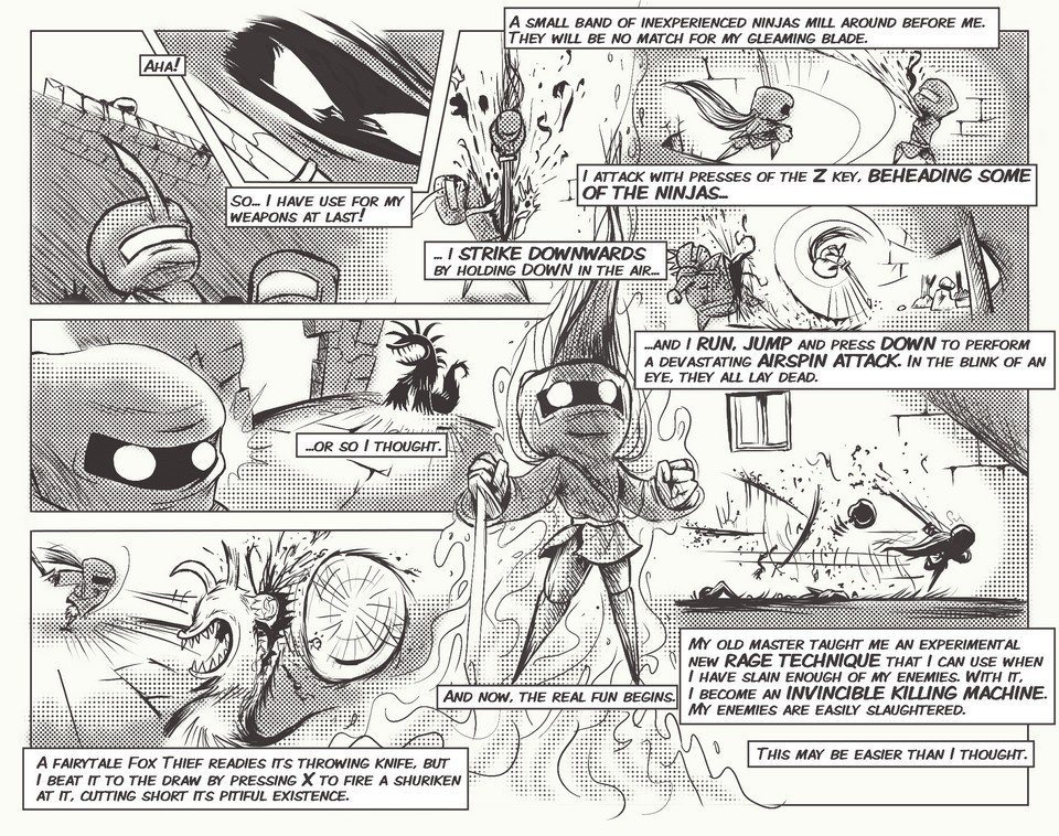 Super House of Dead Ninjas story comic (promotional art, Adult Swim Games) (1) by Jon Davies