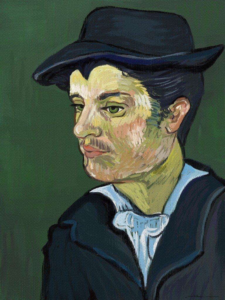 Van Gogh study face by Alex Bearne ArtRage iPad art