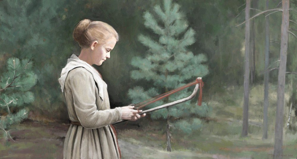 Young shepherdess by Tom Björklund