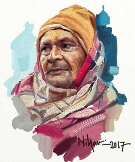 ArtRage (portrait) colourful portrait of a man by Nihar Das