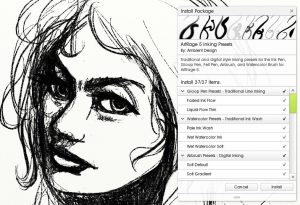 artrage 5 custom inking presets brush pack