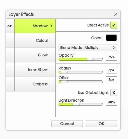 artrage 5 layer effects shadow 1