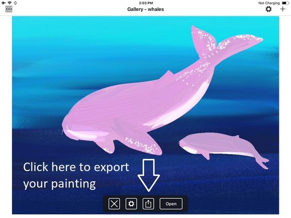 artrage ios export gallery painting view