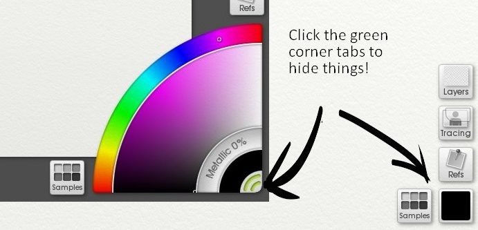 artrage lite hide the corner pods