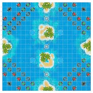 Lagoon Map Stephane Perriard Board Game ArtRage