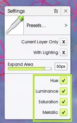 color sampler hue luminance saturation