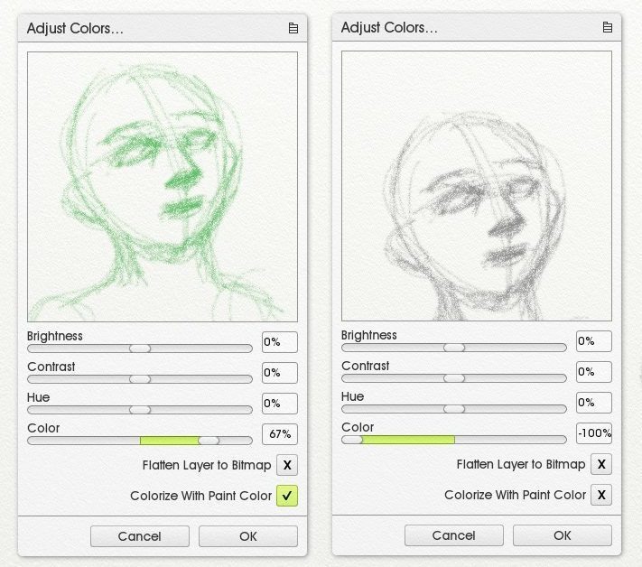 colorize grayscale sketch adjust layer colors artrage 5