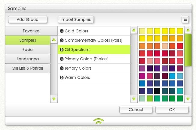 The desktop versions of ArtRage come with Sample Collections for you to play with