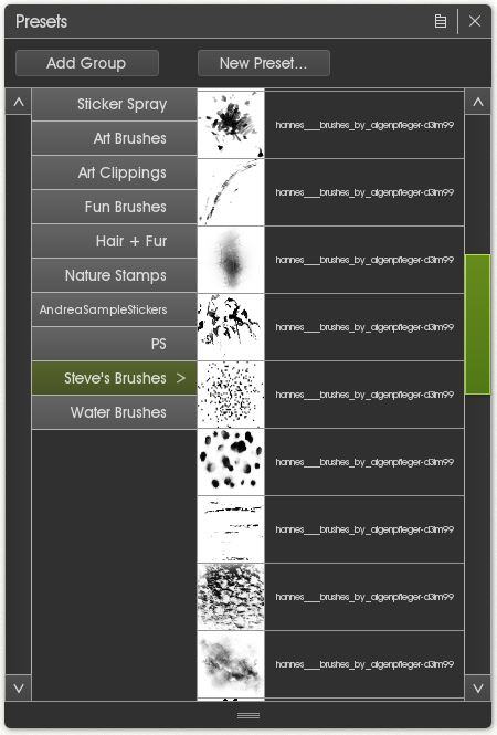 Custom Brush detailing presets