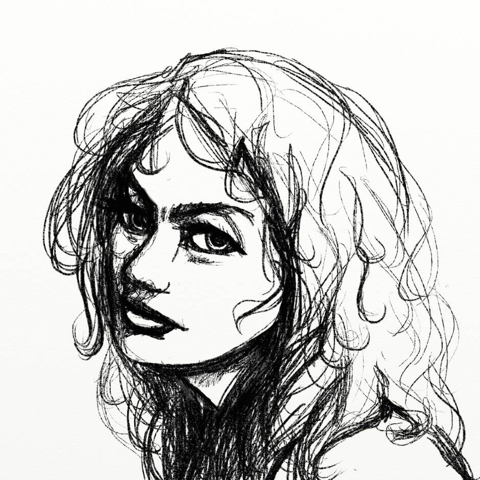 felt pen portrait sketch artrage