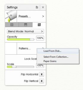 fill tool pattern fill load image artrage 5