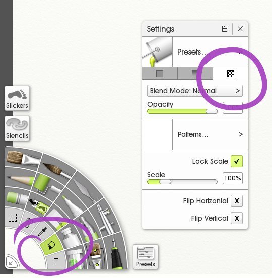 fill tool picker artragfill tool picker pattern fill artrage 5e 5