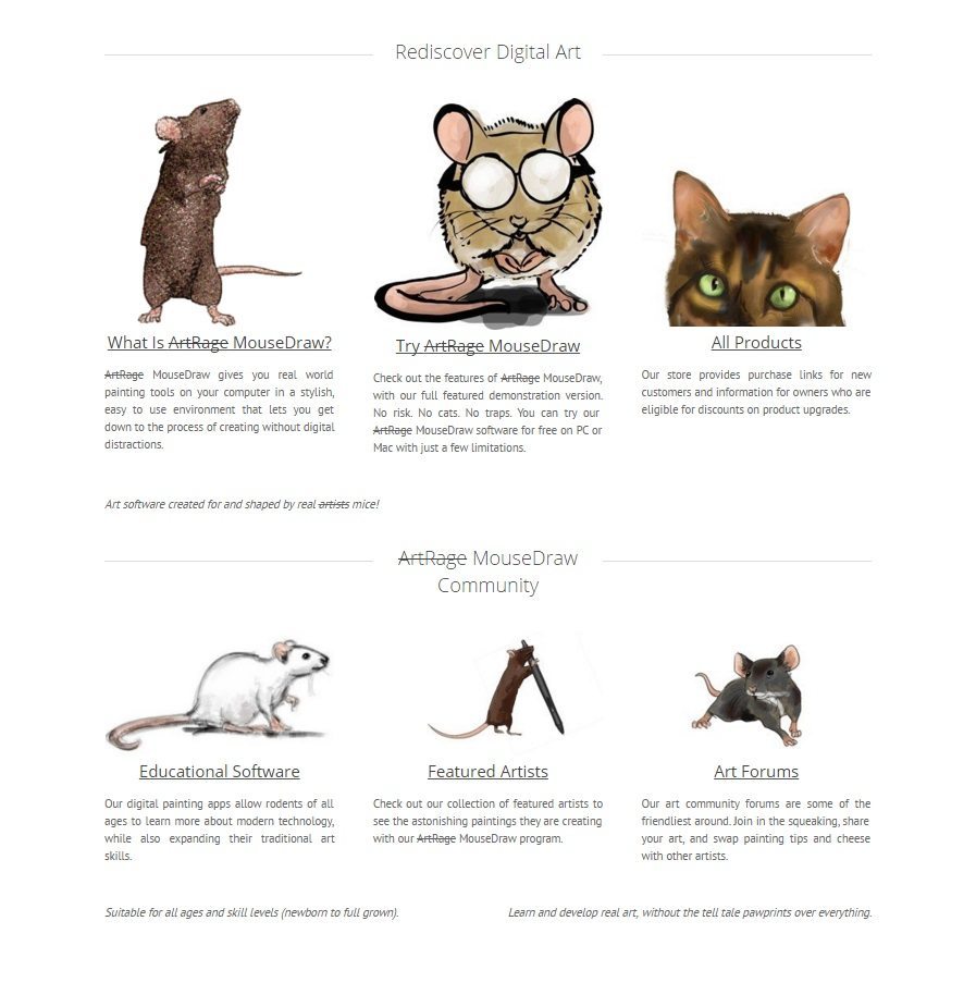 mice april fools homepage