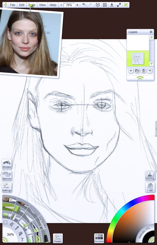 img 1 - foundation sketch portrait tutorial by Paul Hinch-Worman