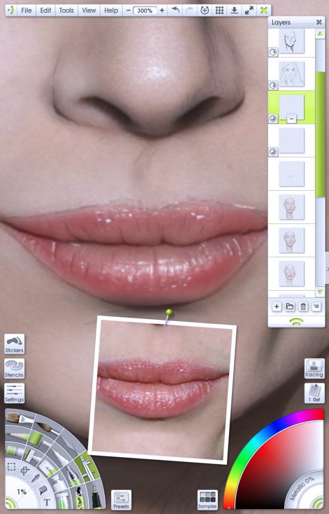 img 10 - Lip gloss details portrait tutorial by Paul Hinch-Worman