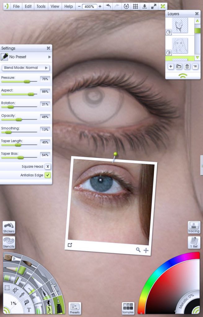 img 11 - Pen tool for lashes portrait tutorial by Paul Hinch-Worman