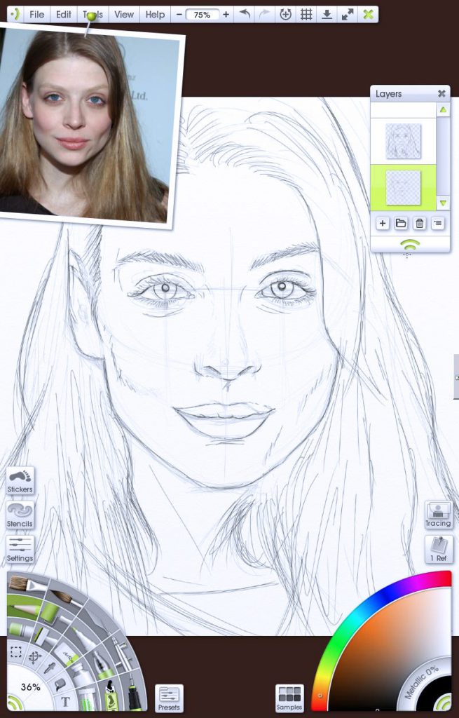 img 2 - sketching more portrait tutorial by Paul Hinch-Worman