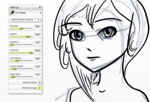inking over pencil flat canvas manga tutorial