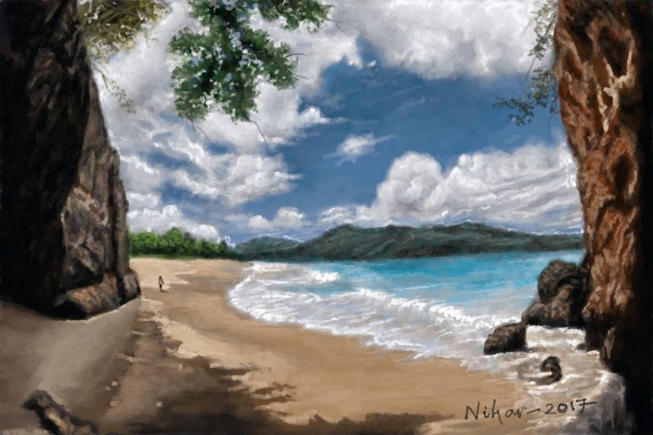 beach landscape - Digital by Nihar Das