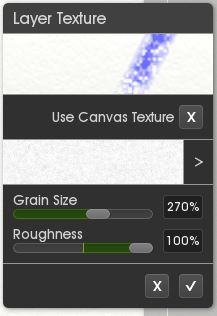 layer texture menu in ArtRage 5