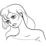 manga line art ink pen portrait artrage