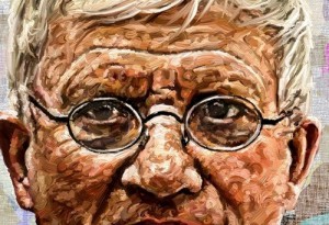 Portrait of David Hockney by Edward Ofosu