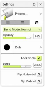 pattern fill settings