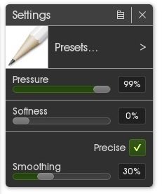 pencil tool settings artrage 5 precise mode